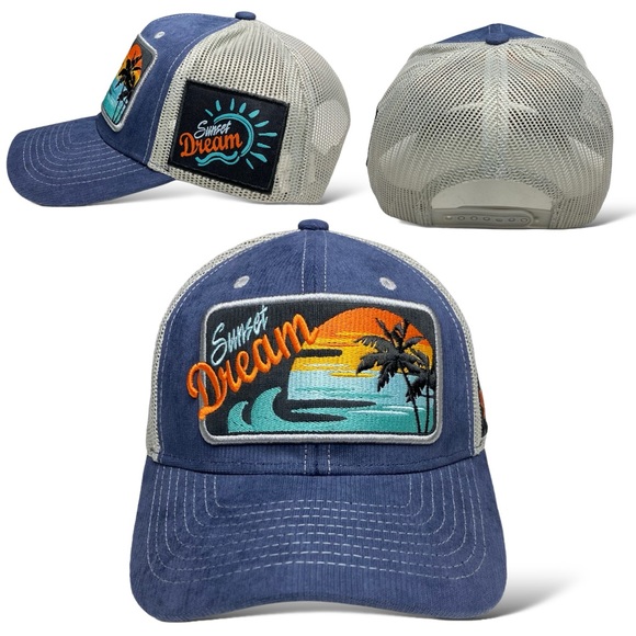 Sunset Dream Embroidered Patch Casual Snapback Baseball Cap - Picture 1 of 9